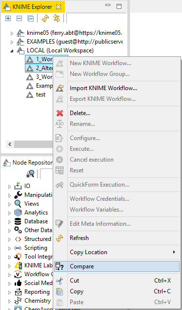 05 workflow comparison explorer context menu