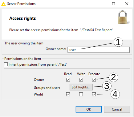 06 server access rights dialog annotated