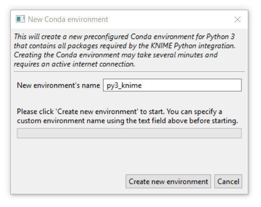 new conda environment