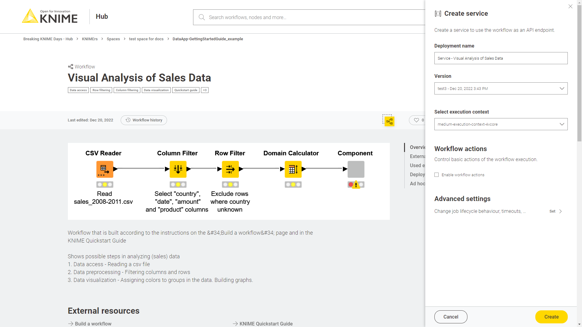 img create service deployment