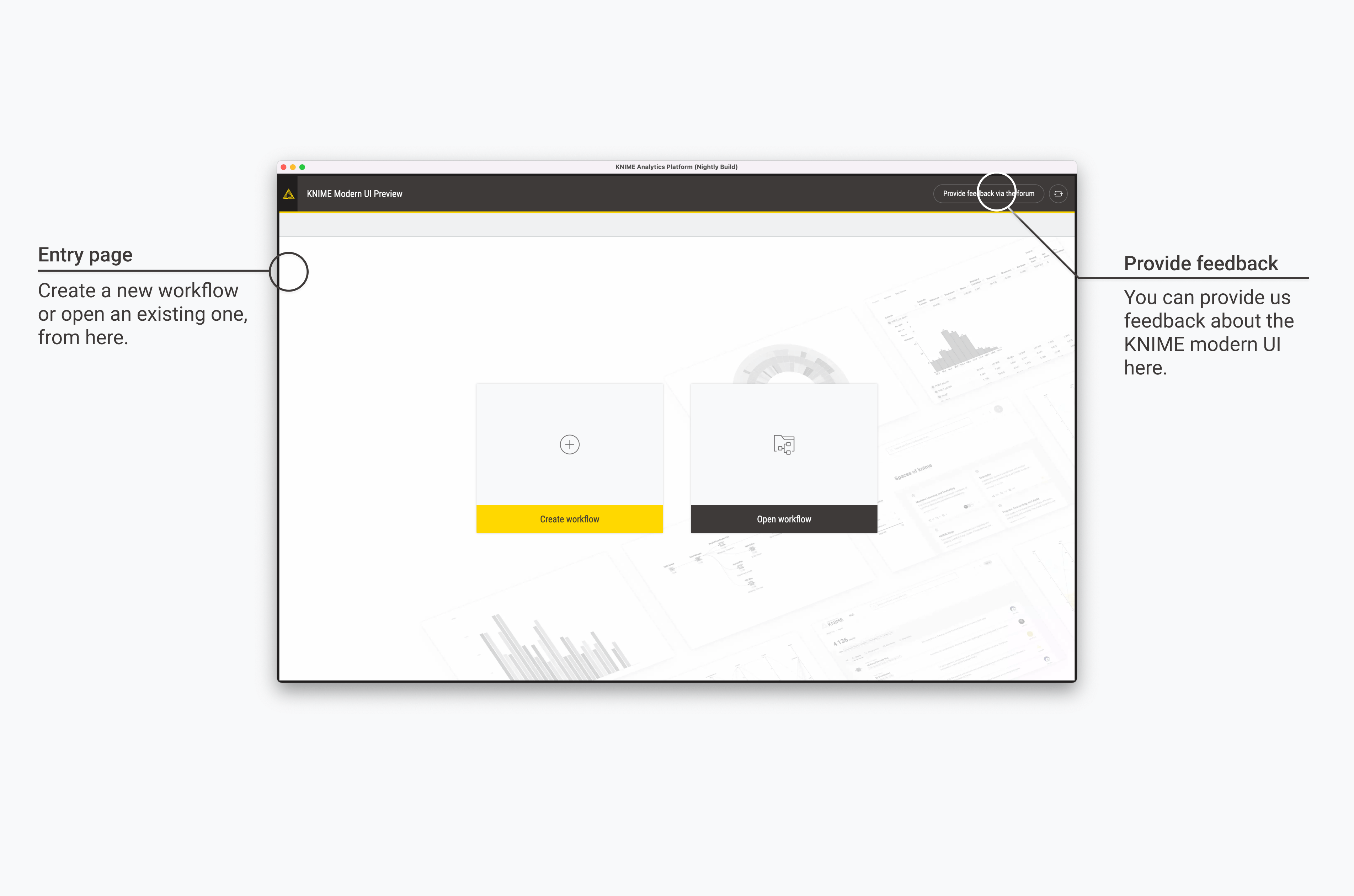 03 knime modern ui entry page