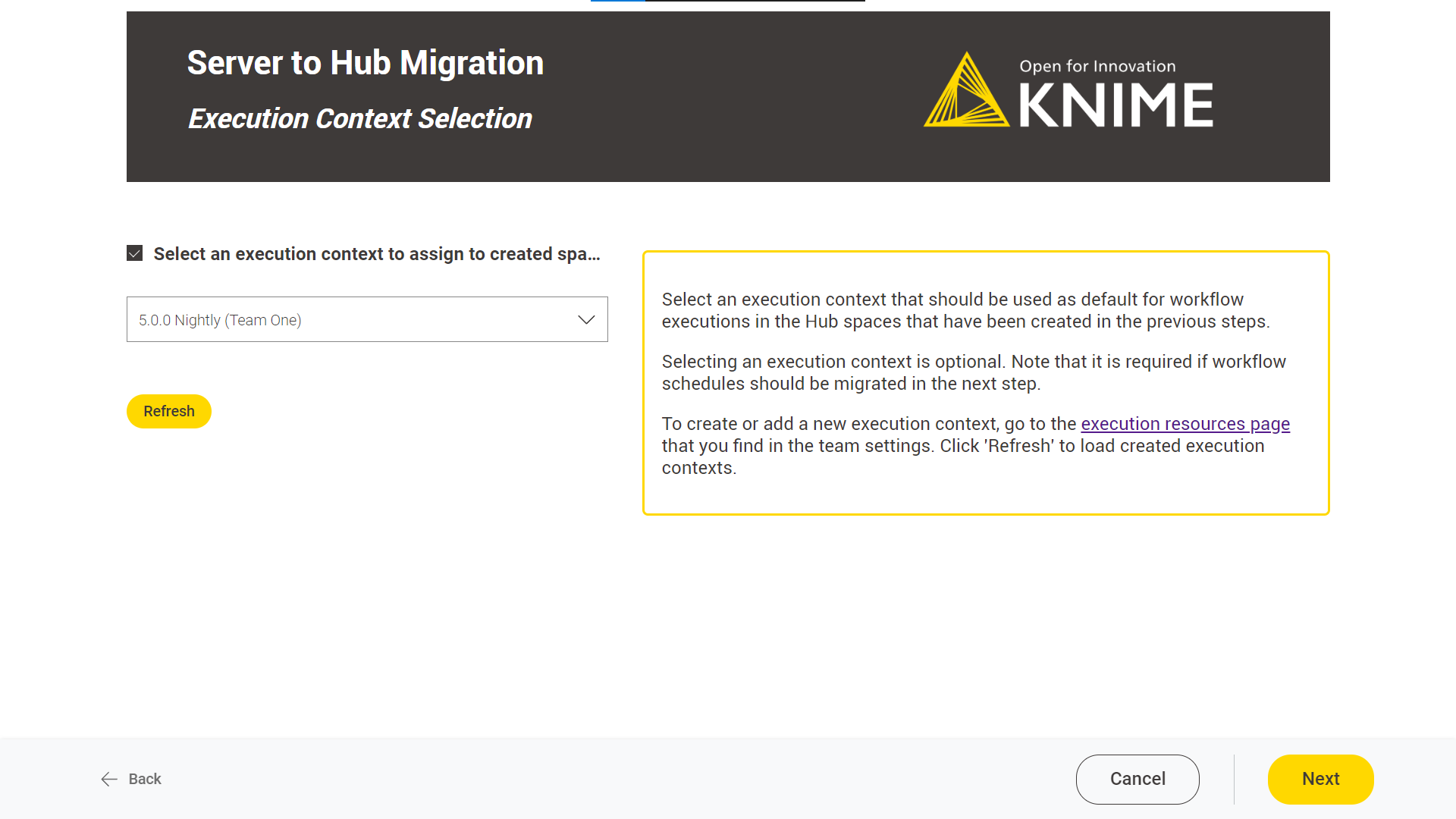 execution context selection