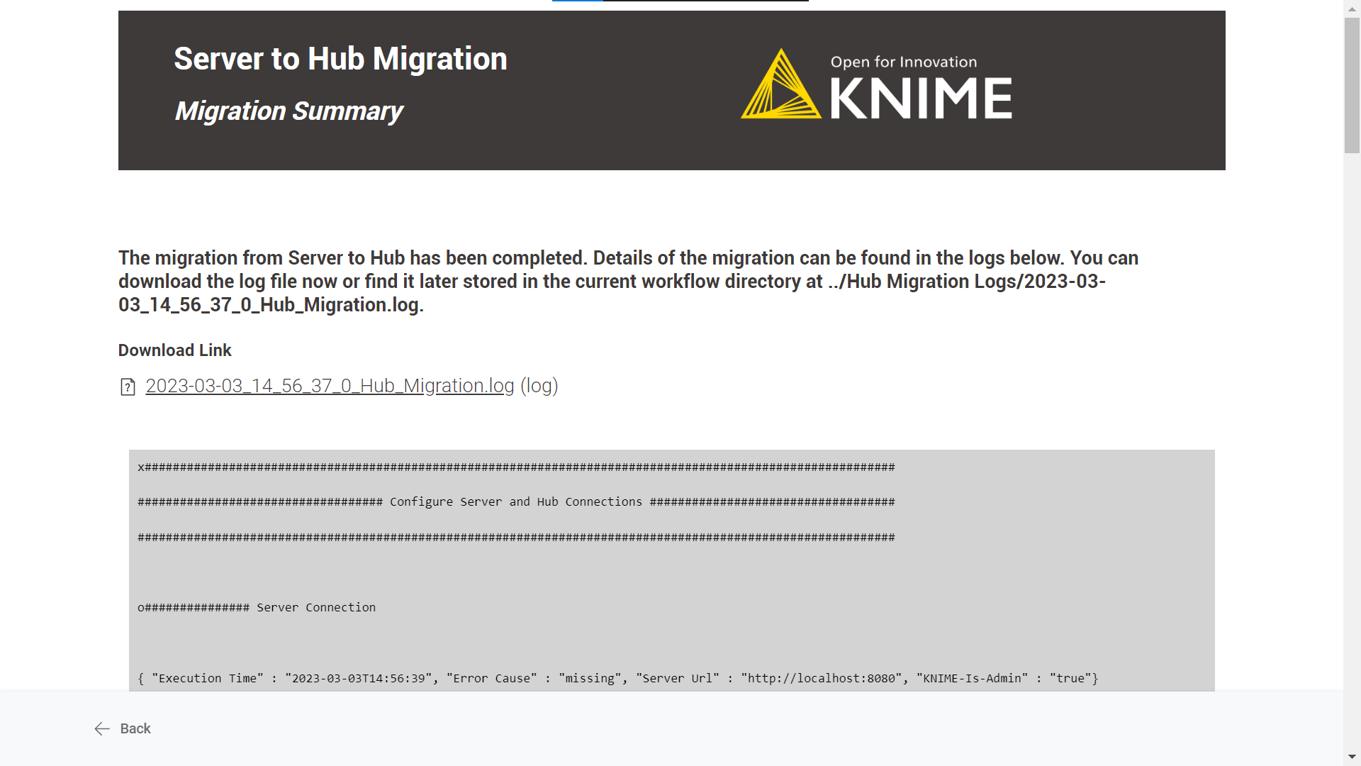 migration summary