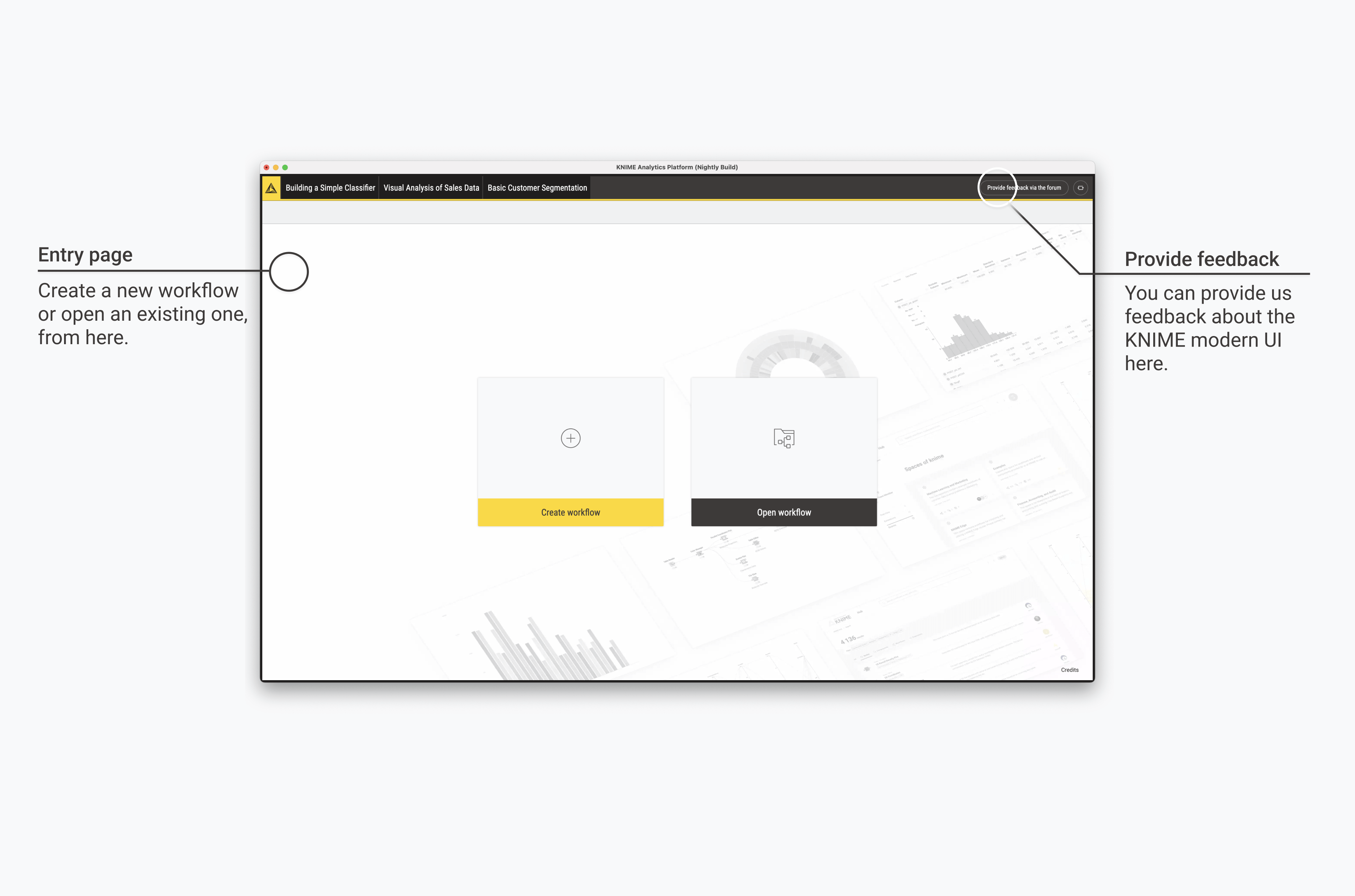 03 knime modern ui entry page
