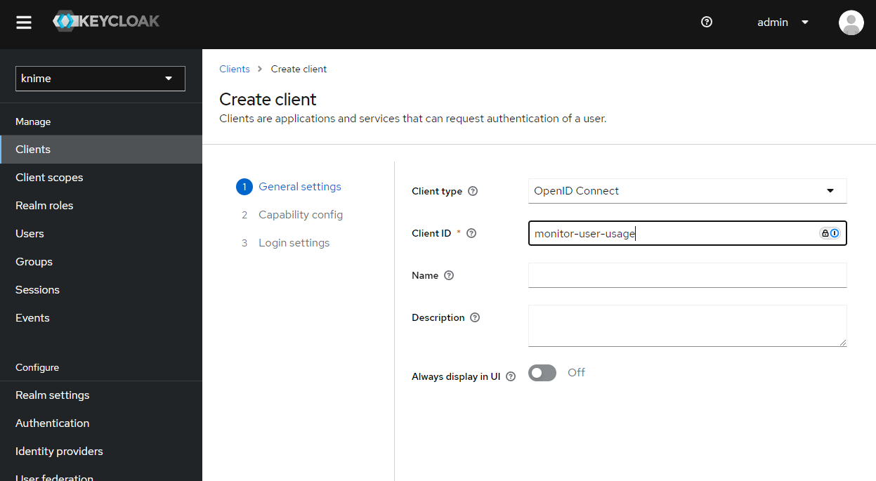 monitor user usage keycloak 3