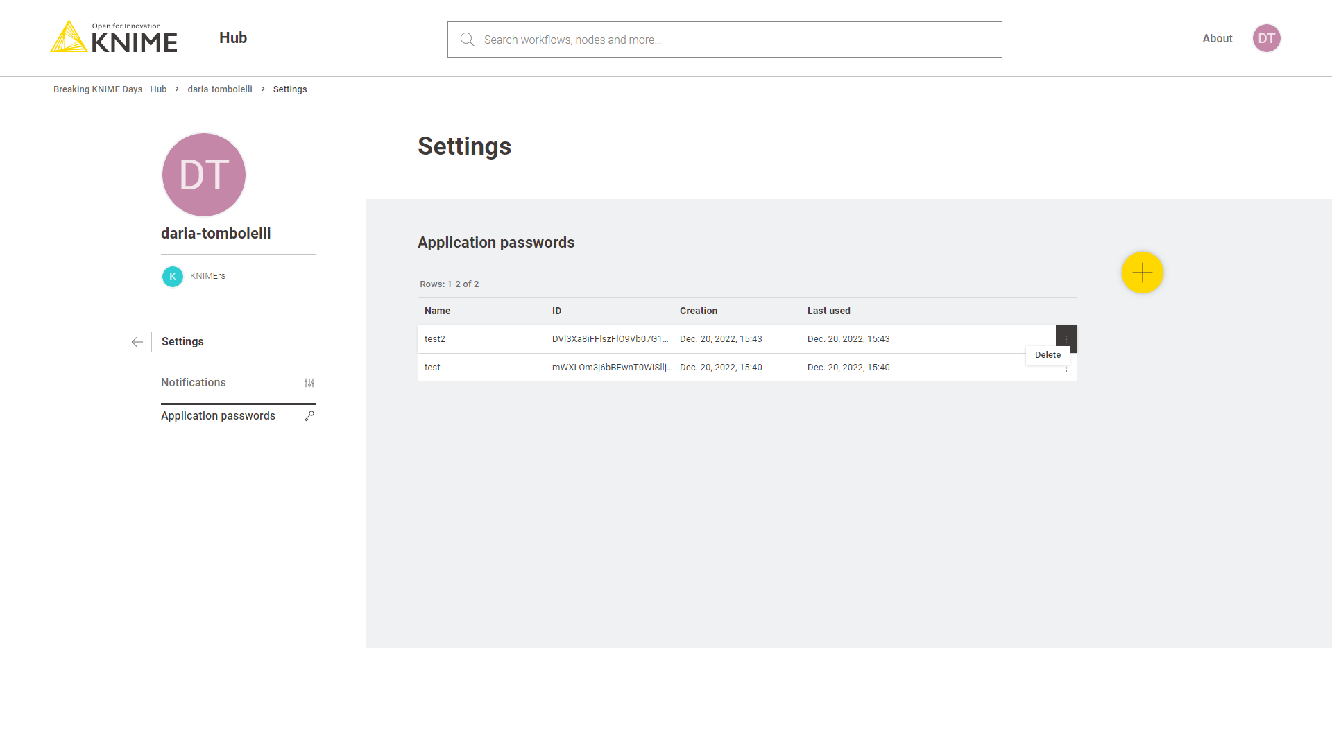 img application passwords