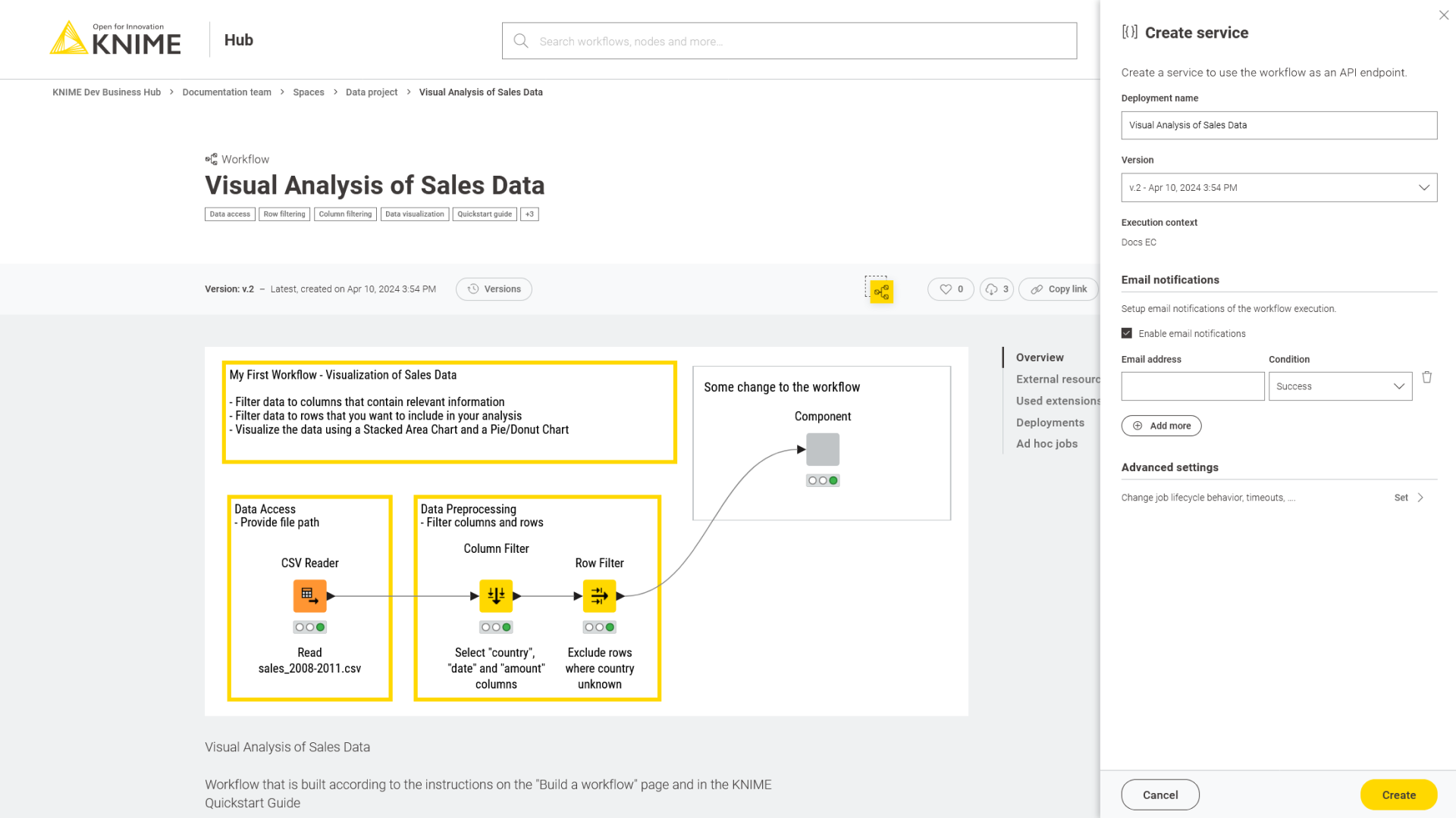 img create service deployment