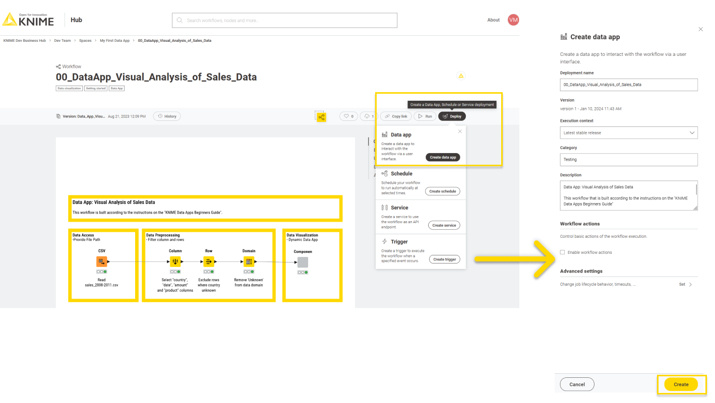 16 deploy workflow as data app