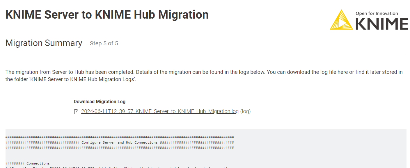 server to hubmigration workfow page5
