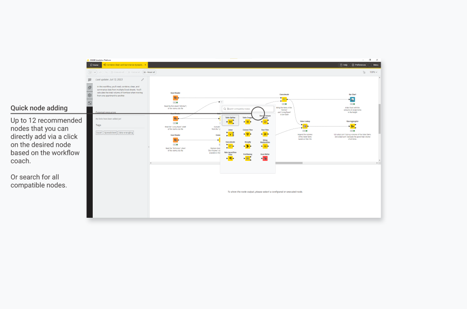 06 knime modern ui quick nodes adding