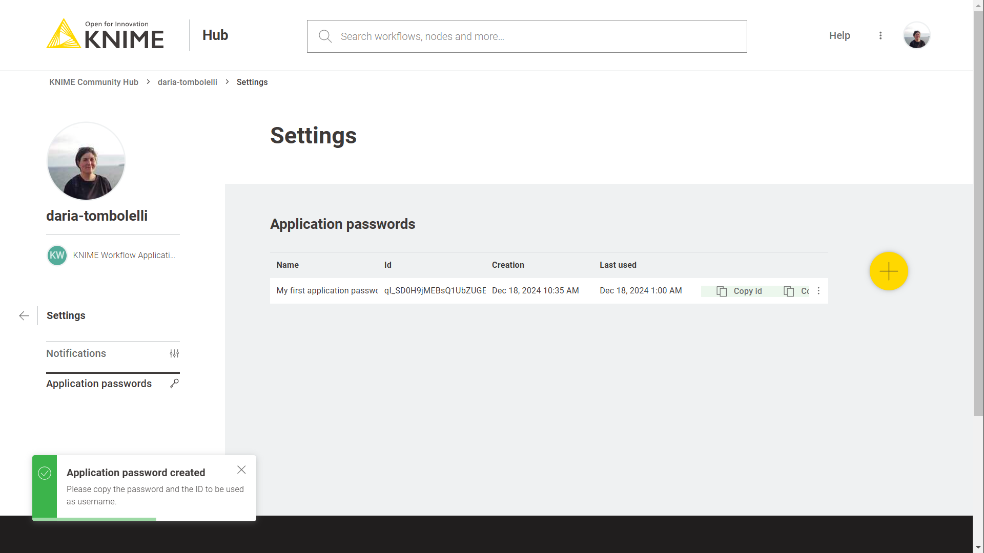 img application passwords