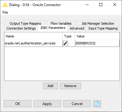 020 oracle kerberos parameter