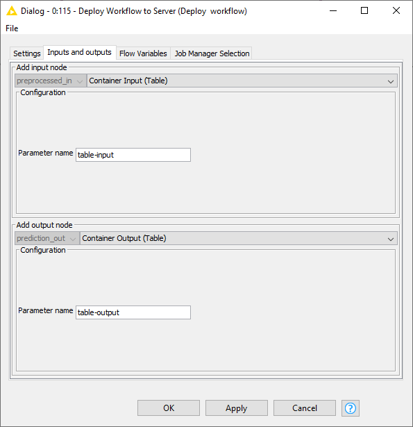 04 deploy workflow server config io tab