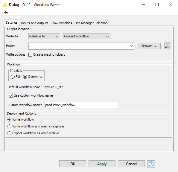 04 workflow writer config