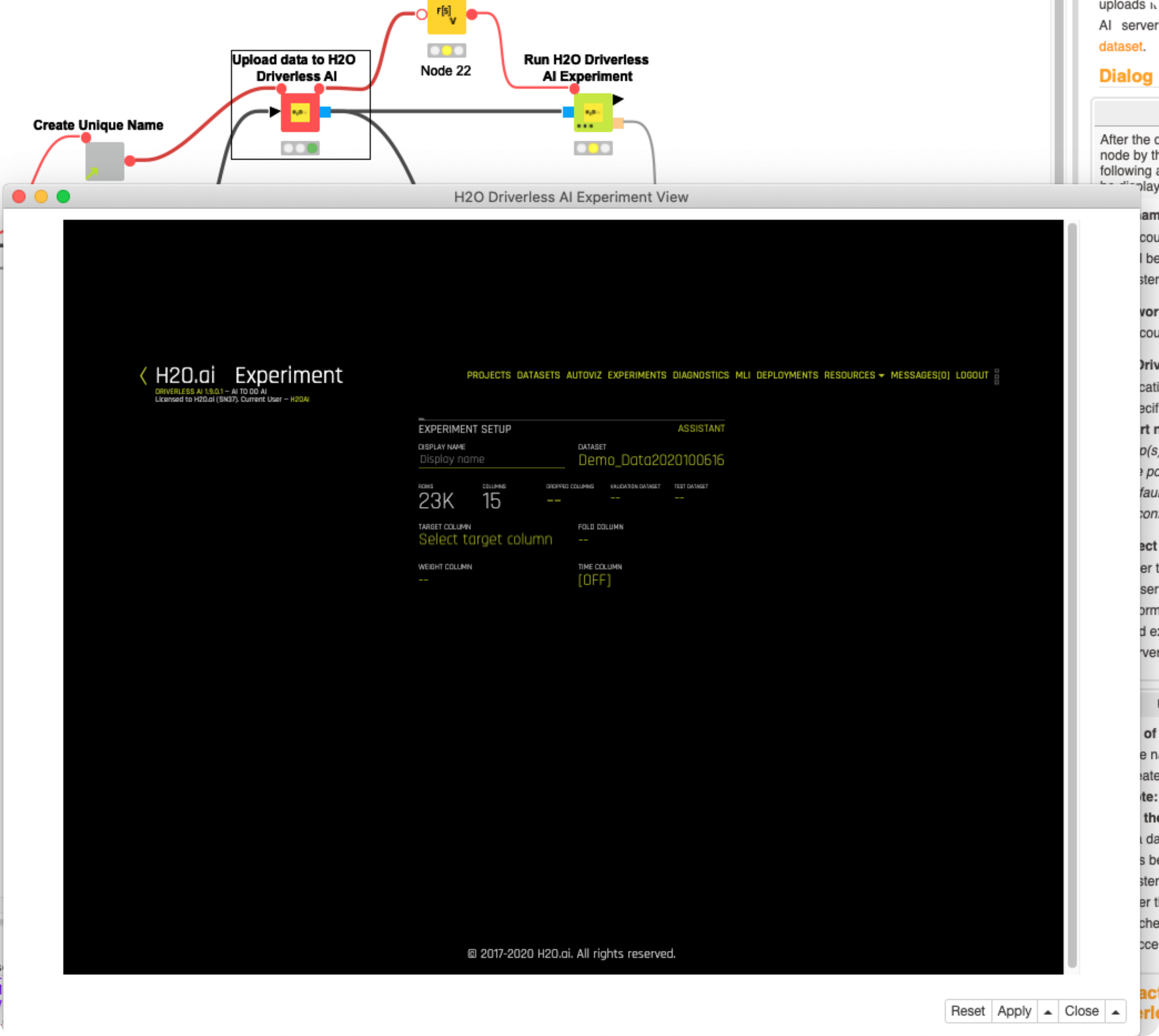03 h2o dai experiment view