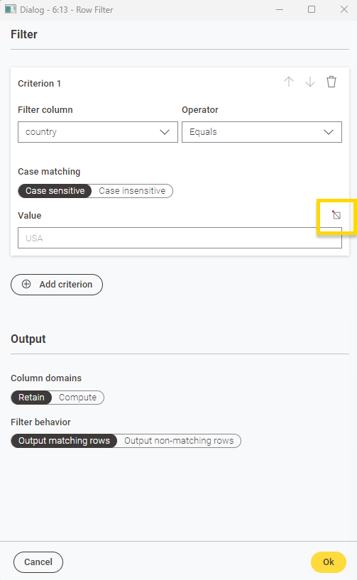 02 row filter dialog