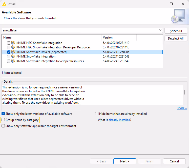 Installing a deprecated driver extension