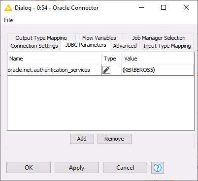020 oracle kerberos parameter