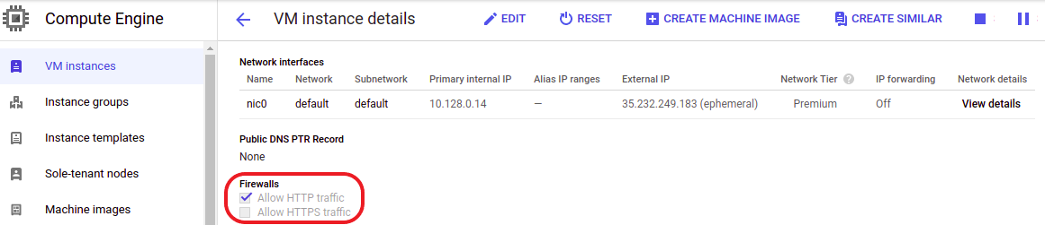 Allow HTTP Traffic
