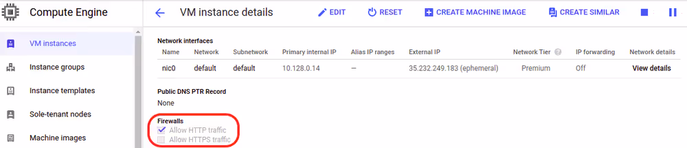 Allow HTTP Traffic