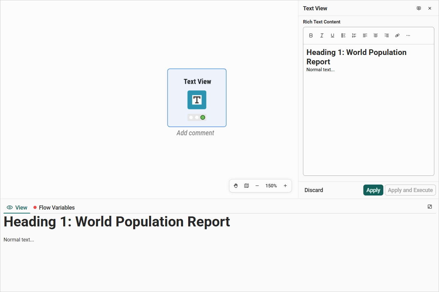 03 text view configuration dialog