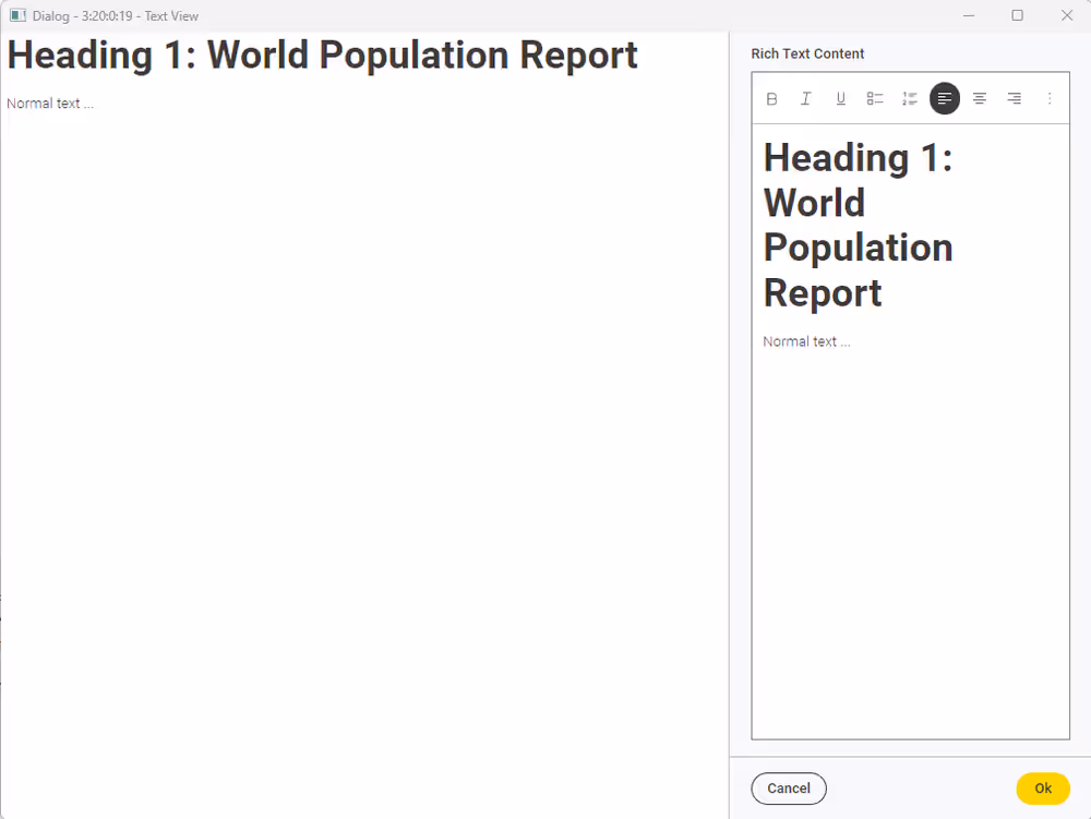 03 text view configuration dialog