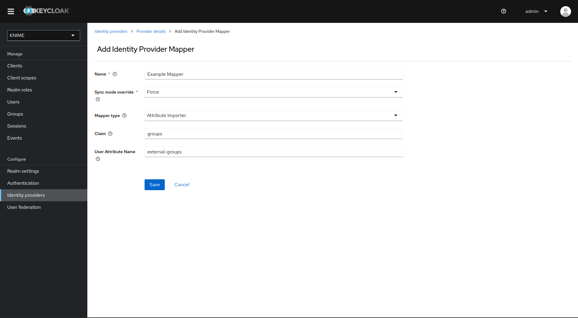 Attribute importer mapper details