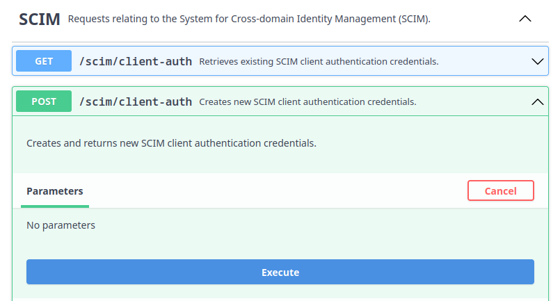 SCIM application password creation