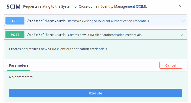 SCIM application password creation