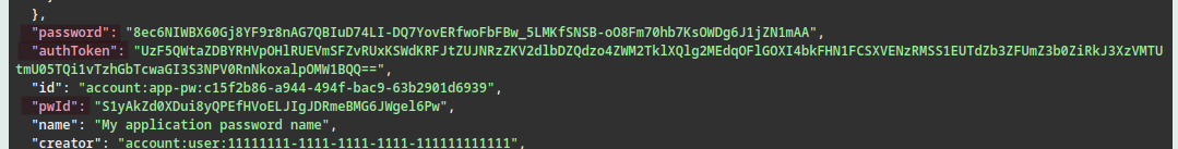 SCIM application password result
