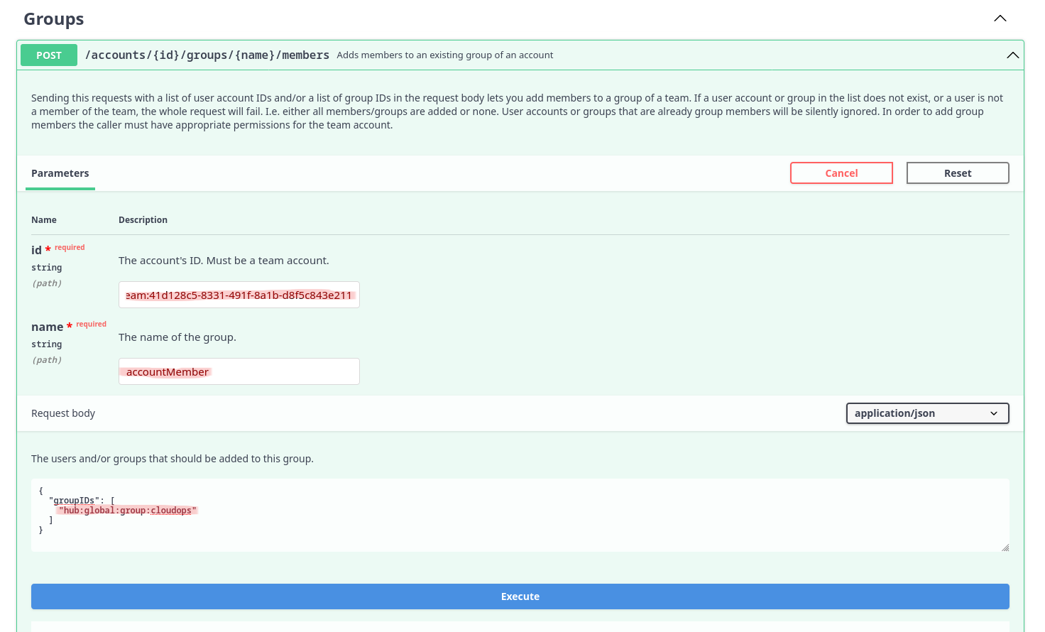 Adding external group to team