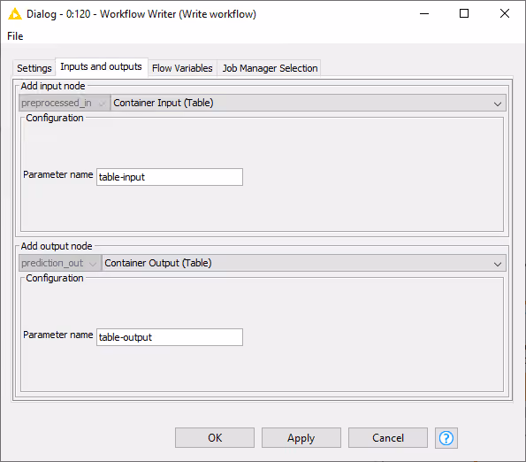 04 workflow writer config io tab
