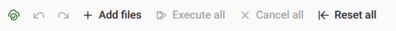 The Reset all button at the top of the workflow editor