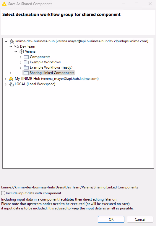 08 save as shared component hub space