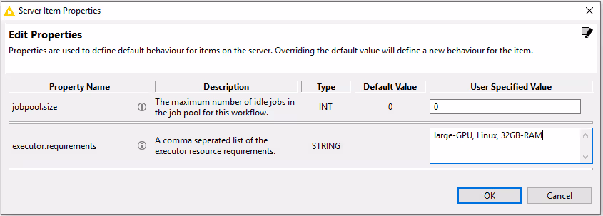 09g property dialog executor requirements