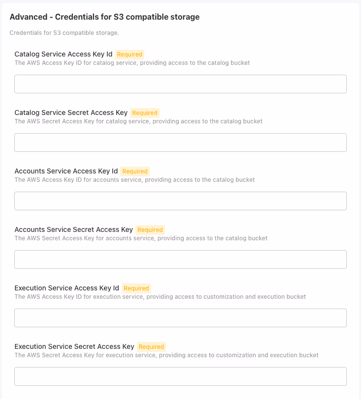 Advanced S3 Credentials Configuration