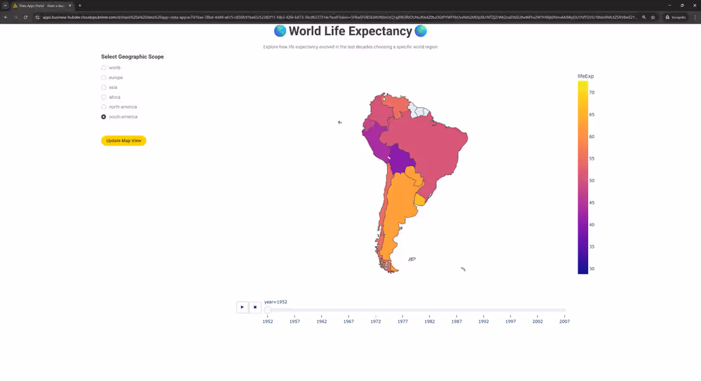 Data App in browser