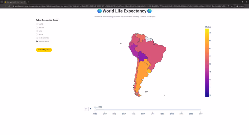 Data App in browser