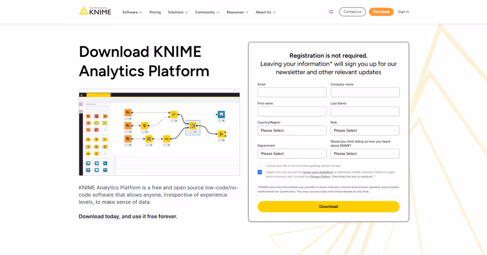 knime download page