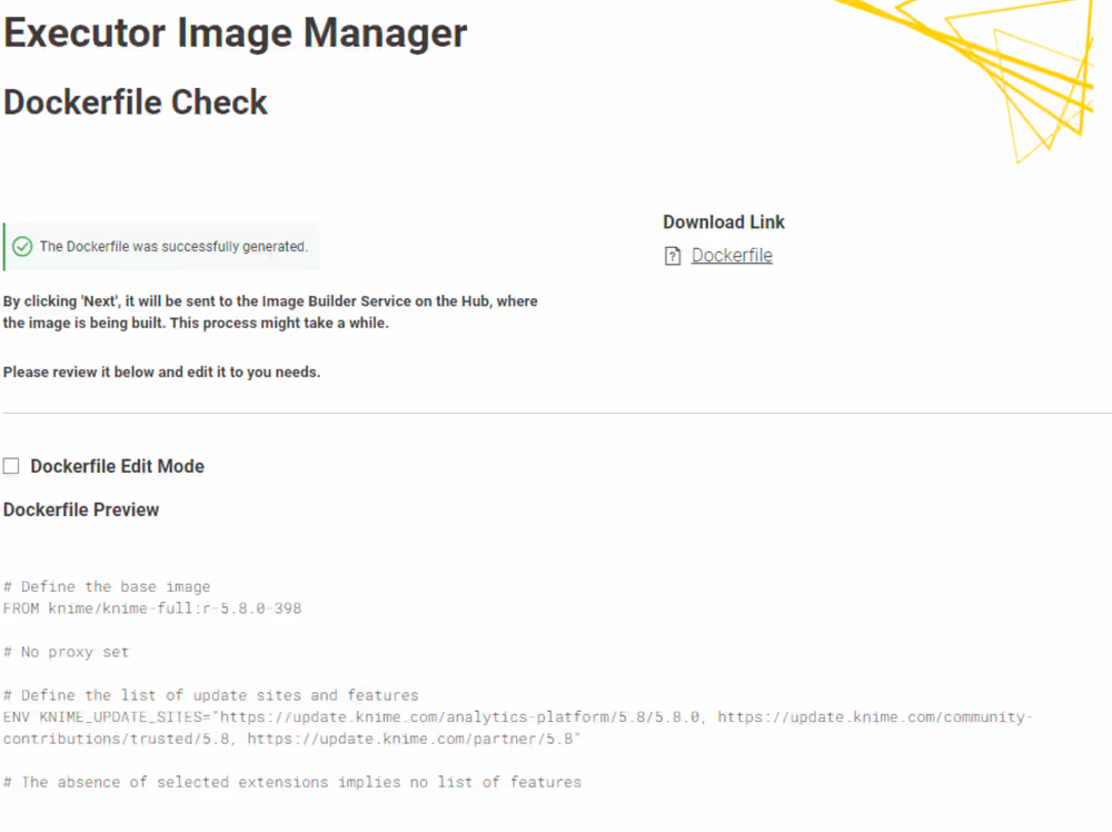 executor image builder data app page4