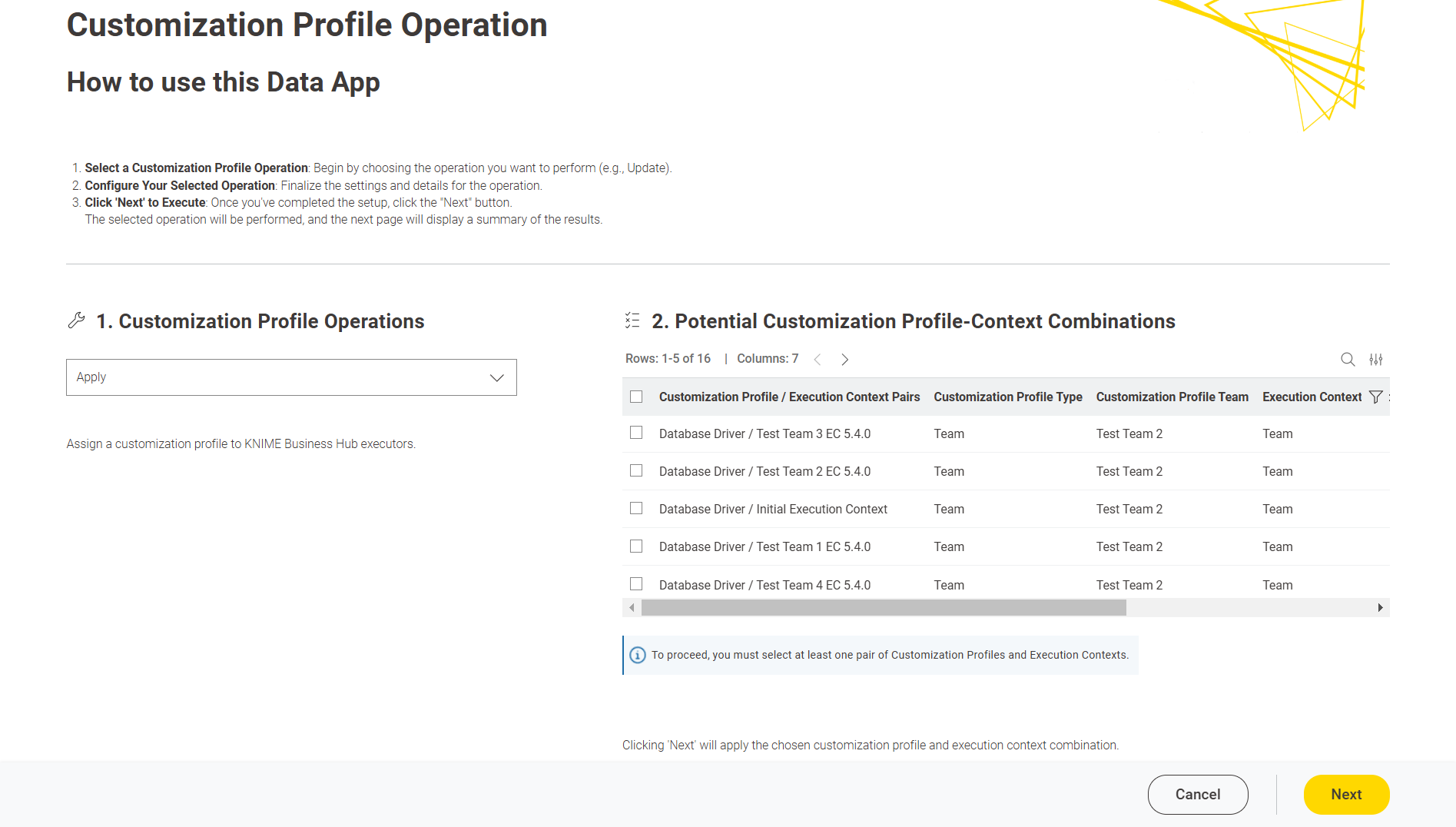 img customization profile apply Hub admin