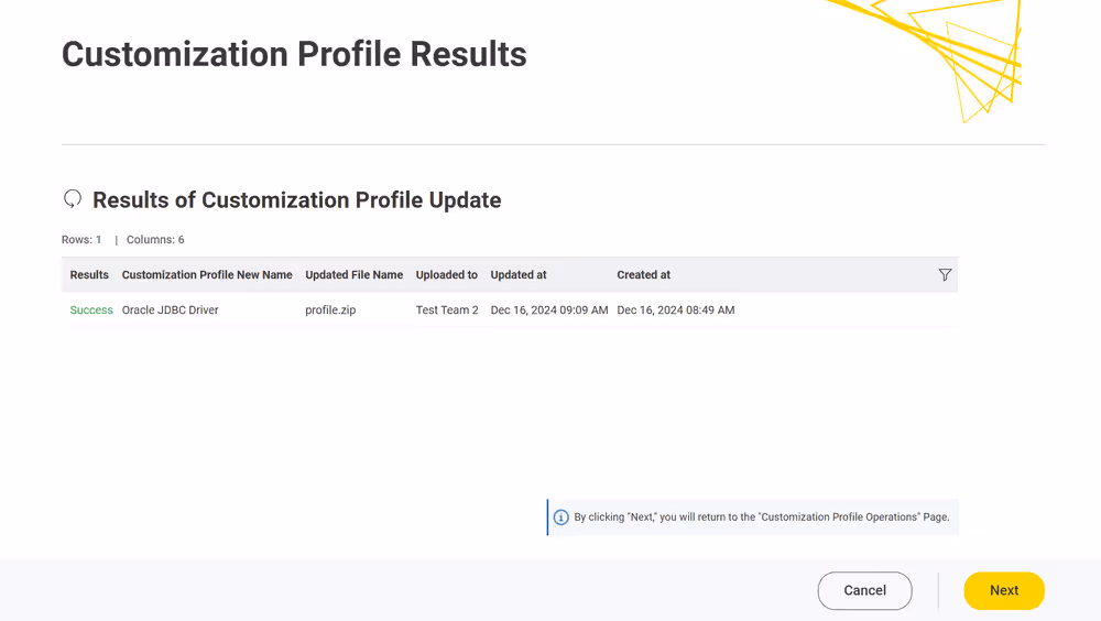 img customization profile update Hub admin results