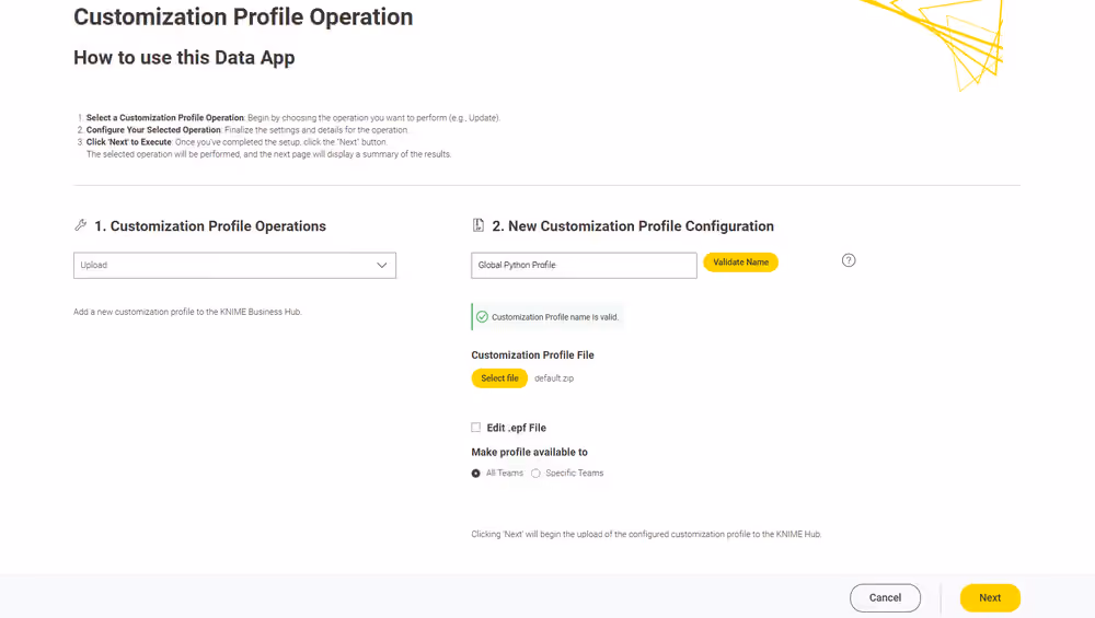 img customization profile upload global scope
