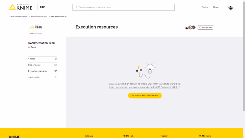 Execution resources empty