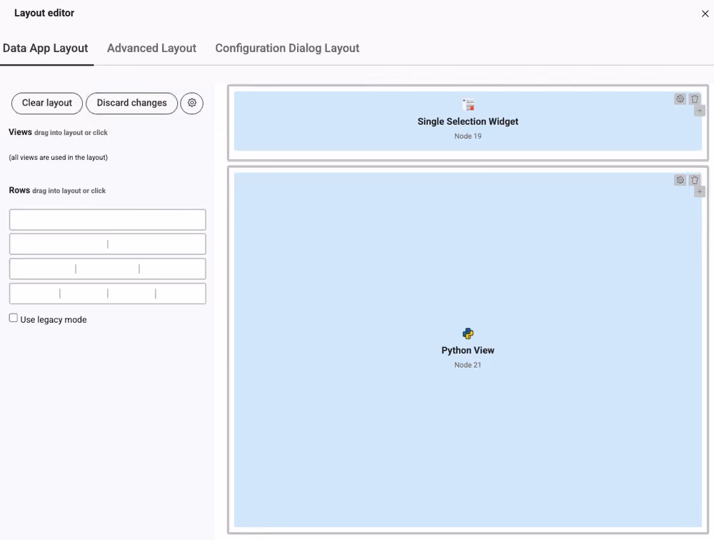 Layout Editor setup