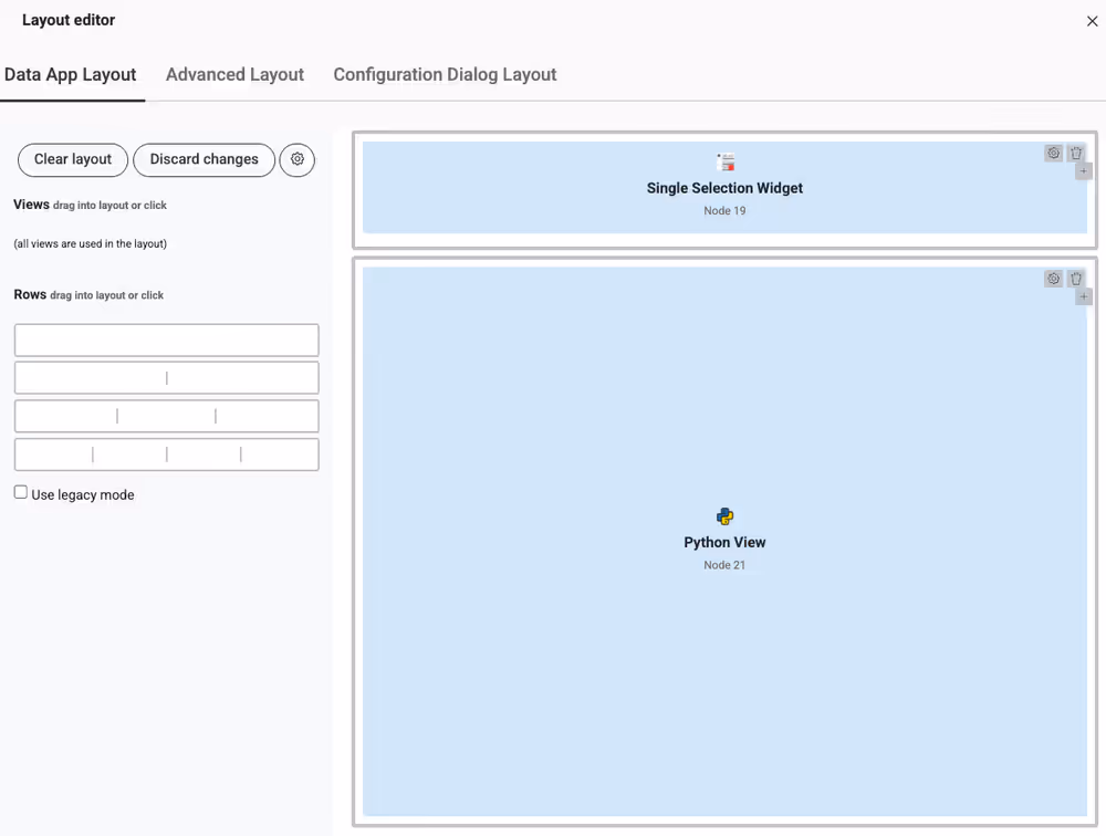 Layout Editor setup
