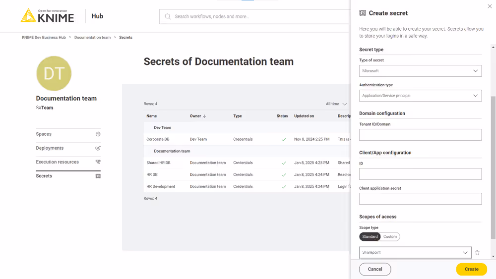 img secrets microsoft client credentials
