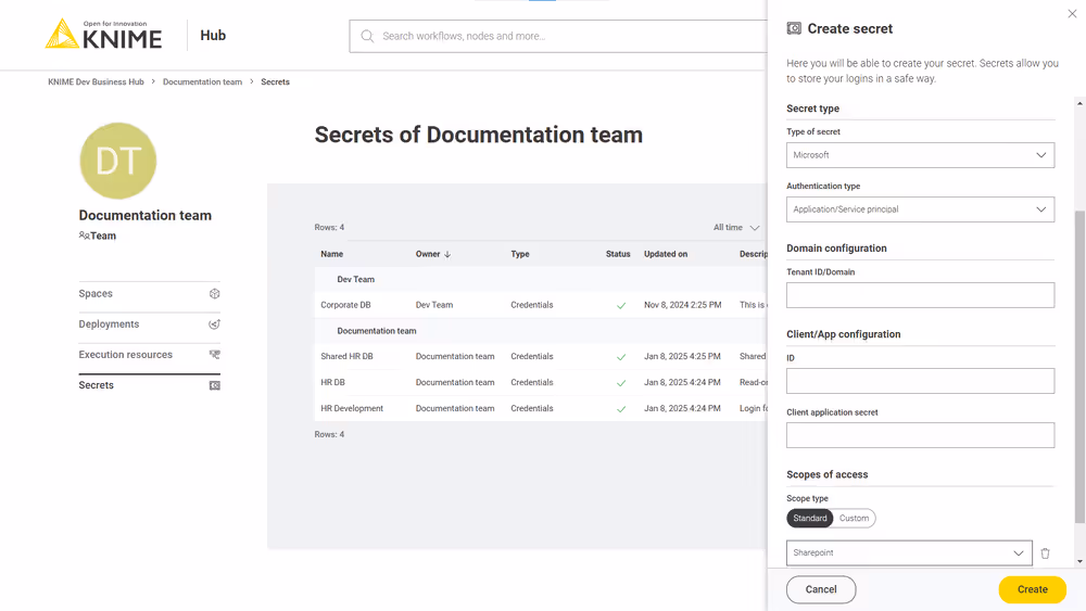 img secrets microsoft client credentials