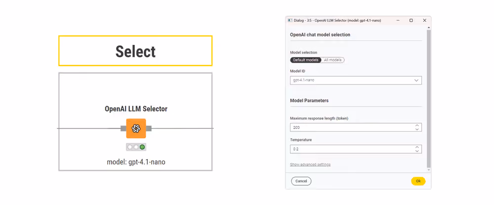 select openai