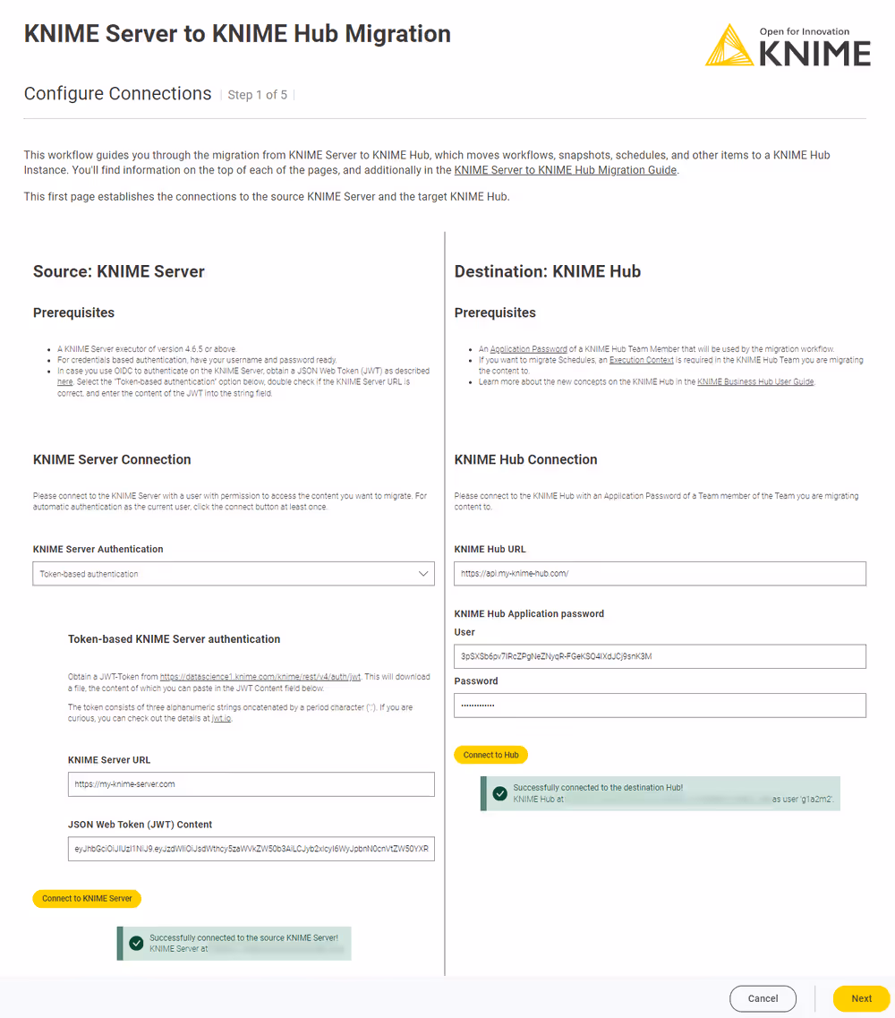 server to hubmigration workfow page1